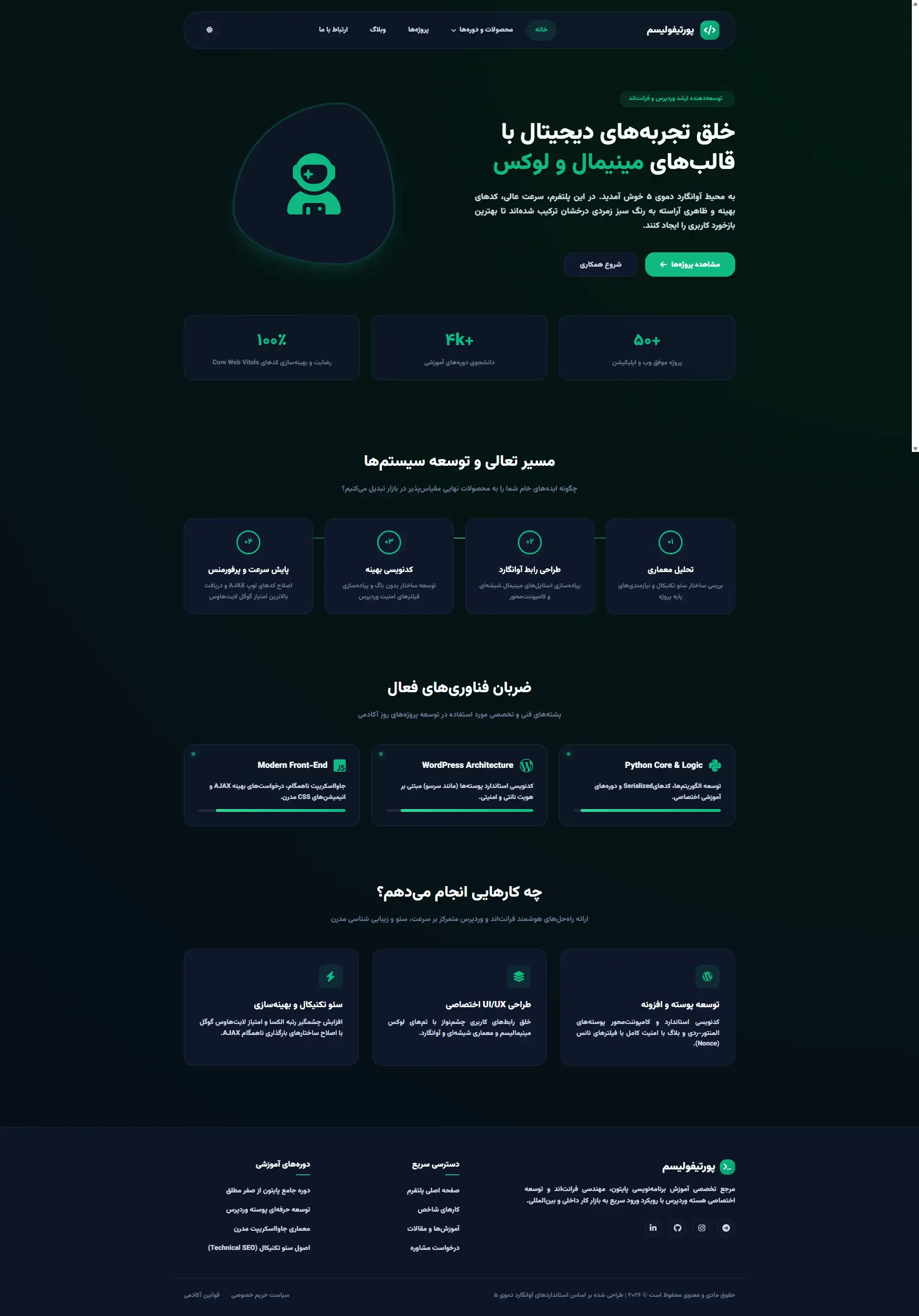دمو 5 دسکتاپ روشن